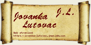 Jovanka Lutovac vizit kartica